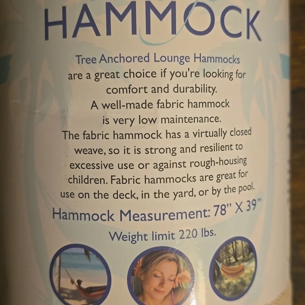 Tree Anchor Lounge Hammock, Retail Price $34.99US - Picture 6 of 8